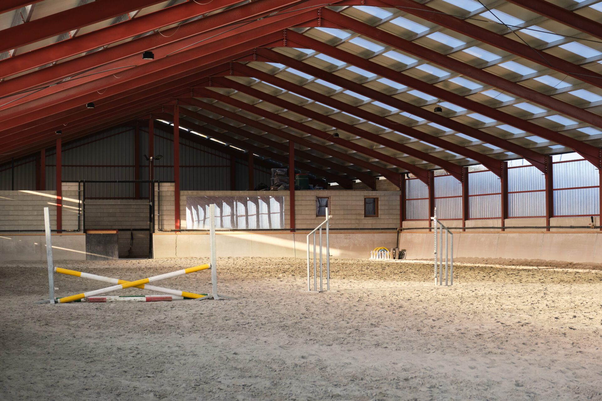 An empty horse riding arena. An empty horse riding arena.